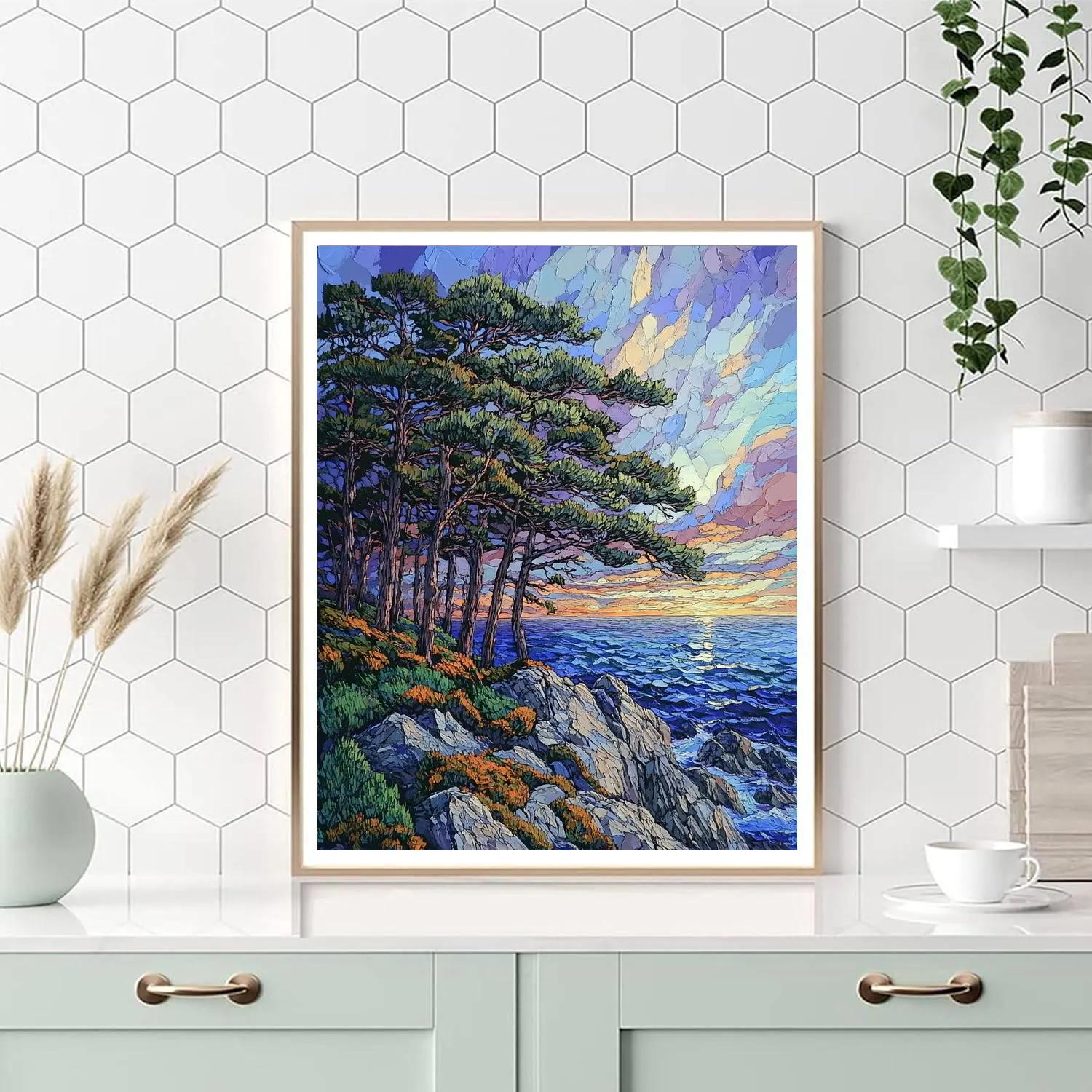 Emily Carr Inspired Ancestor Wind Pines Number painting