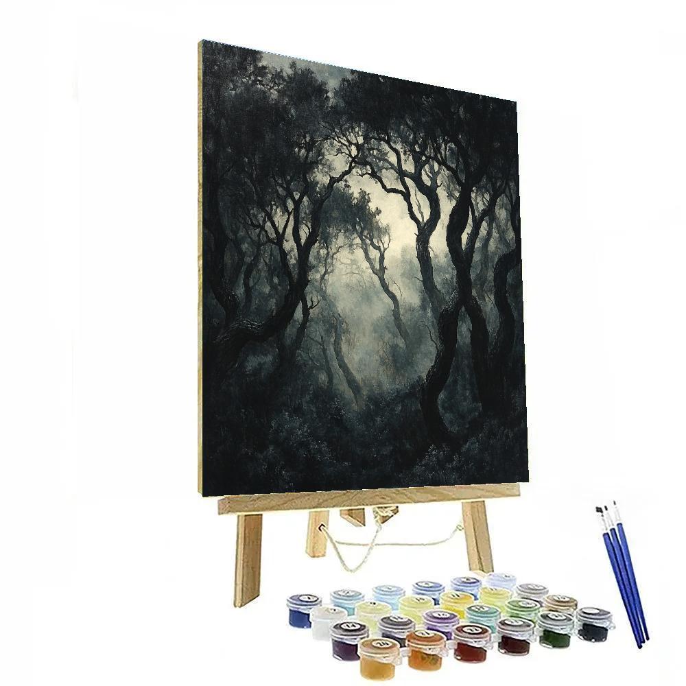 Francisco Goya Inspired Midnight Thicket In Twilight paint by numbers