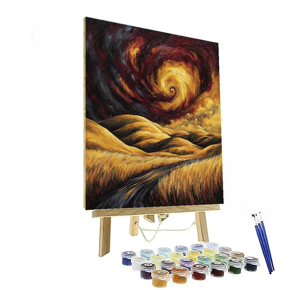 Frederick Varley Inspired Storm Tide Rolling Over Untamed Hills DIY paint by numbers