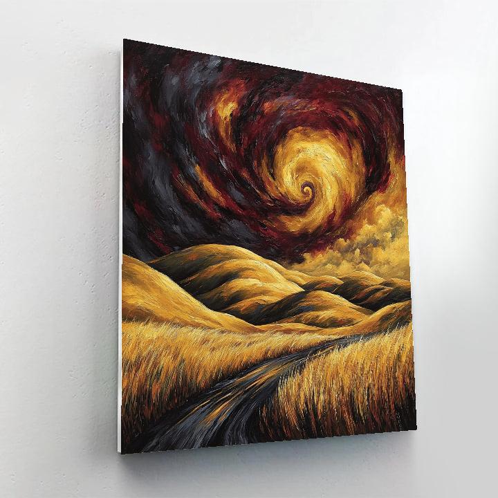 Frederick Varley Inspired Storm Tide Rolling Over Untamed Hills DIY paint by numbers