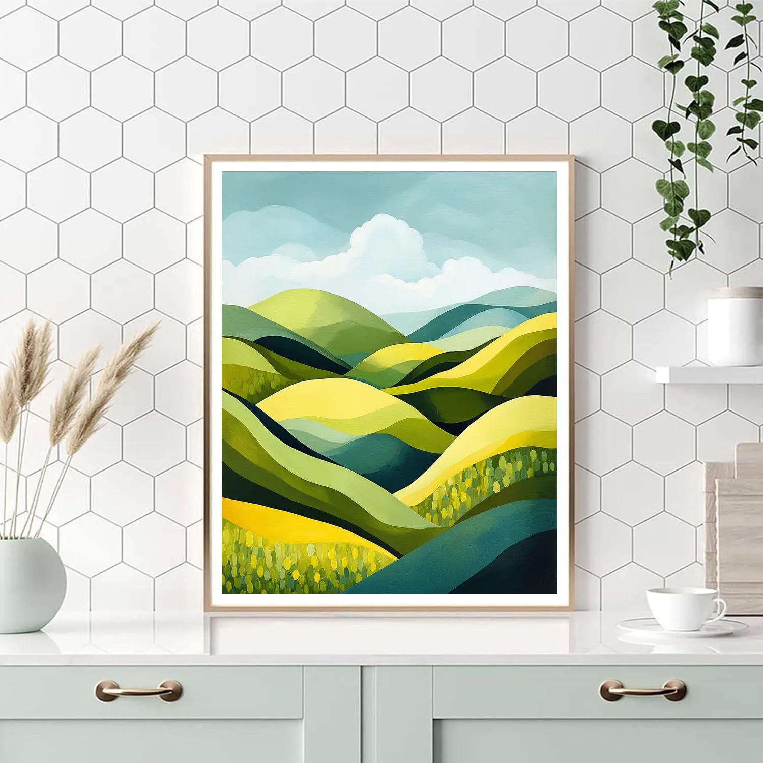 Franklin Carmichael Inspired Spring Hills In Fresh Green painting number kit