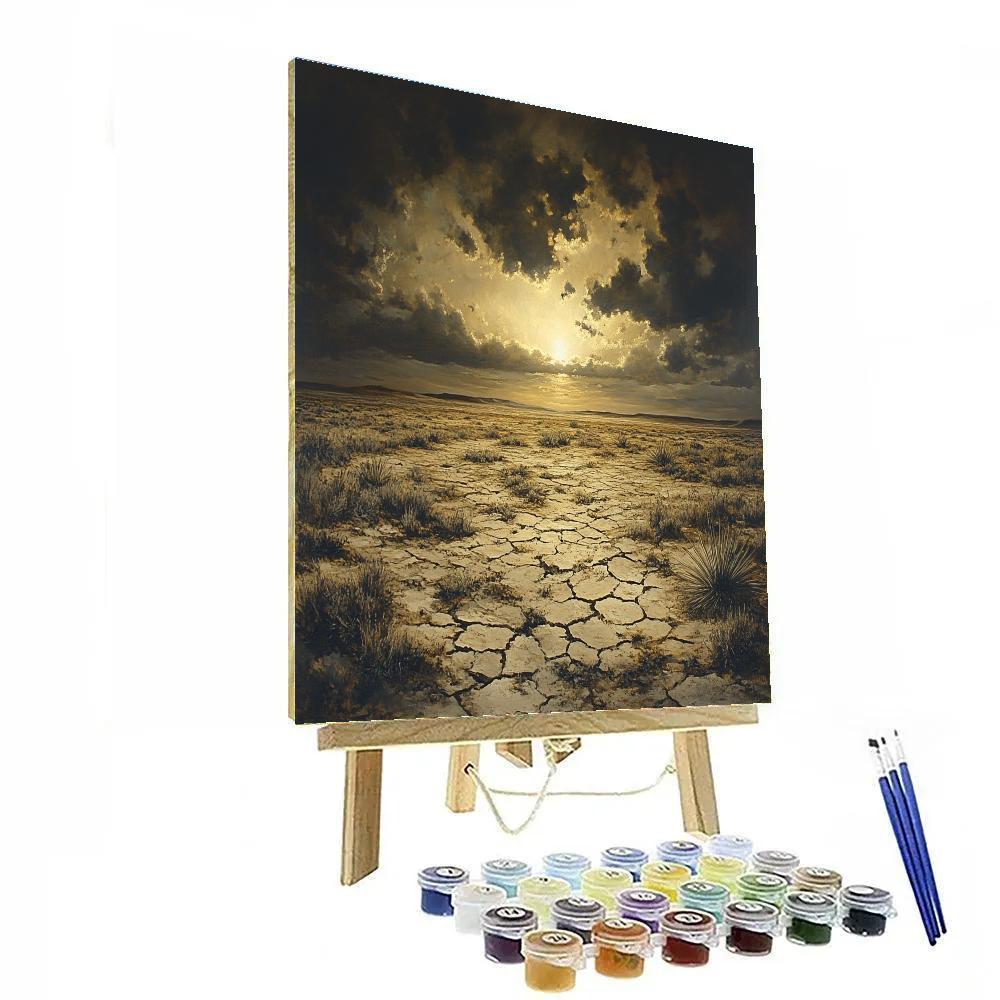 Francisco Goya Inspired Fading Light Over Ashen Plateau Number painting