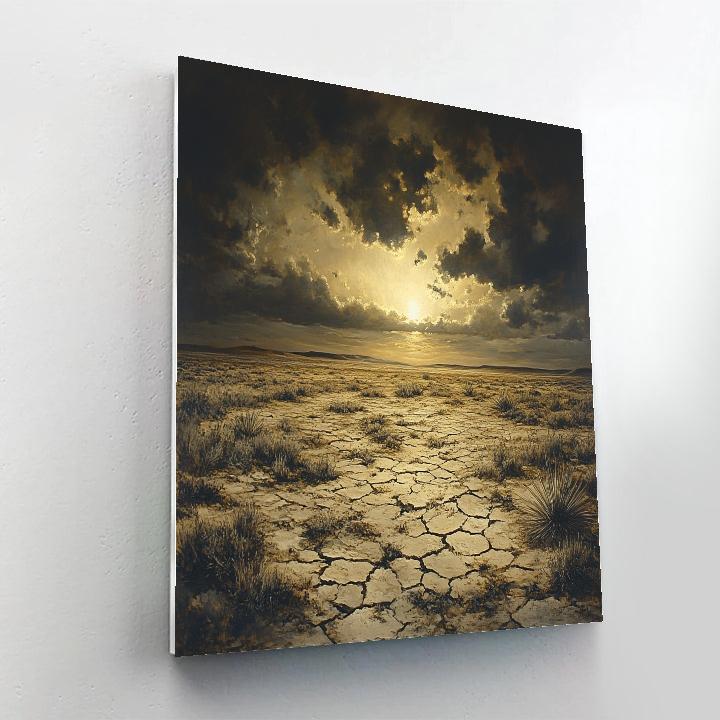 Francisco Goya Inspired Fading Light Over Ashen Plateau Number painting