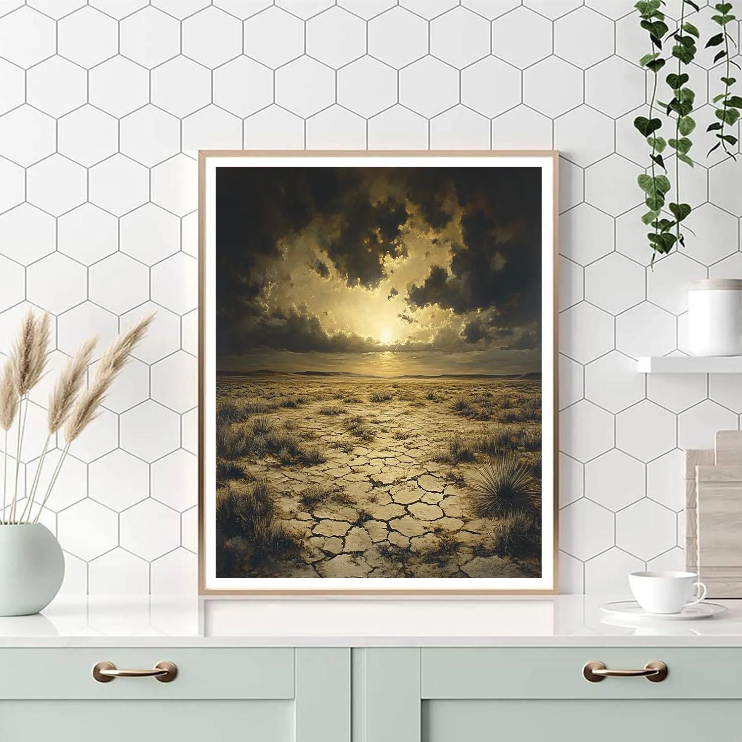 Francisco Goya Inspired Fading Light Over Ashen Plateau Number painting