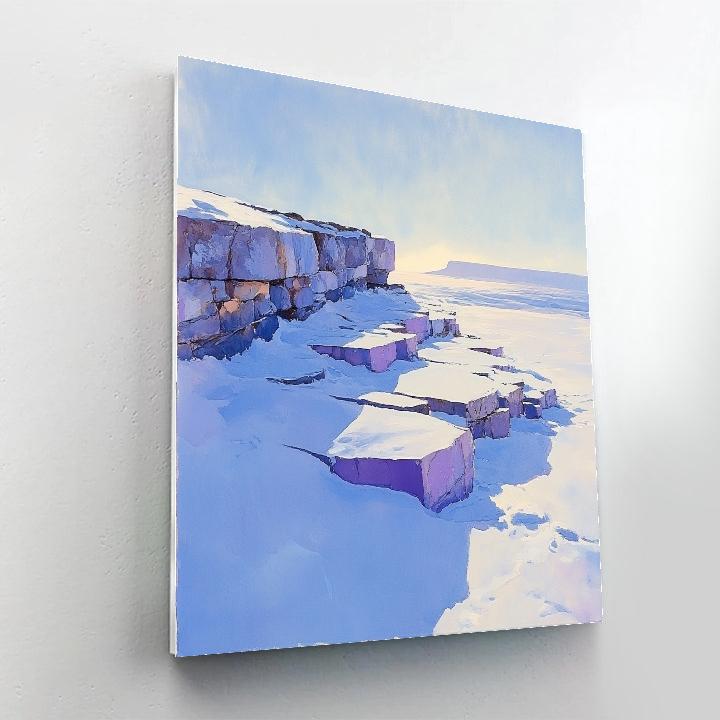 Franklin Carmichael Inspired Winter Light On Purple Snow Number painting