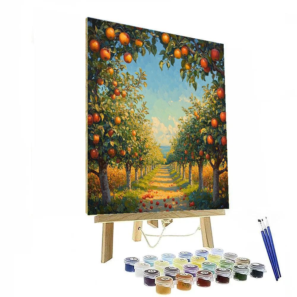 Magritte Inspired Floating Orchard Paint by numbers art