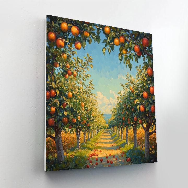 Magritte Inspired Floating Orchard Paint by numbers art