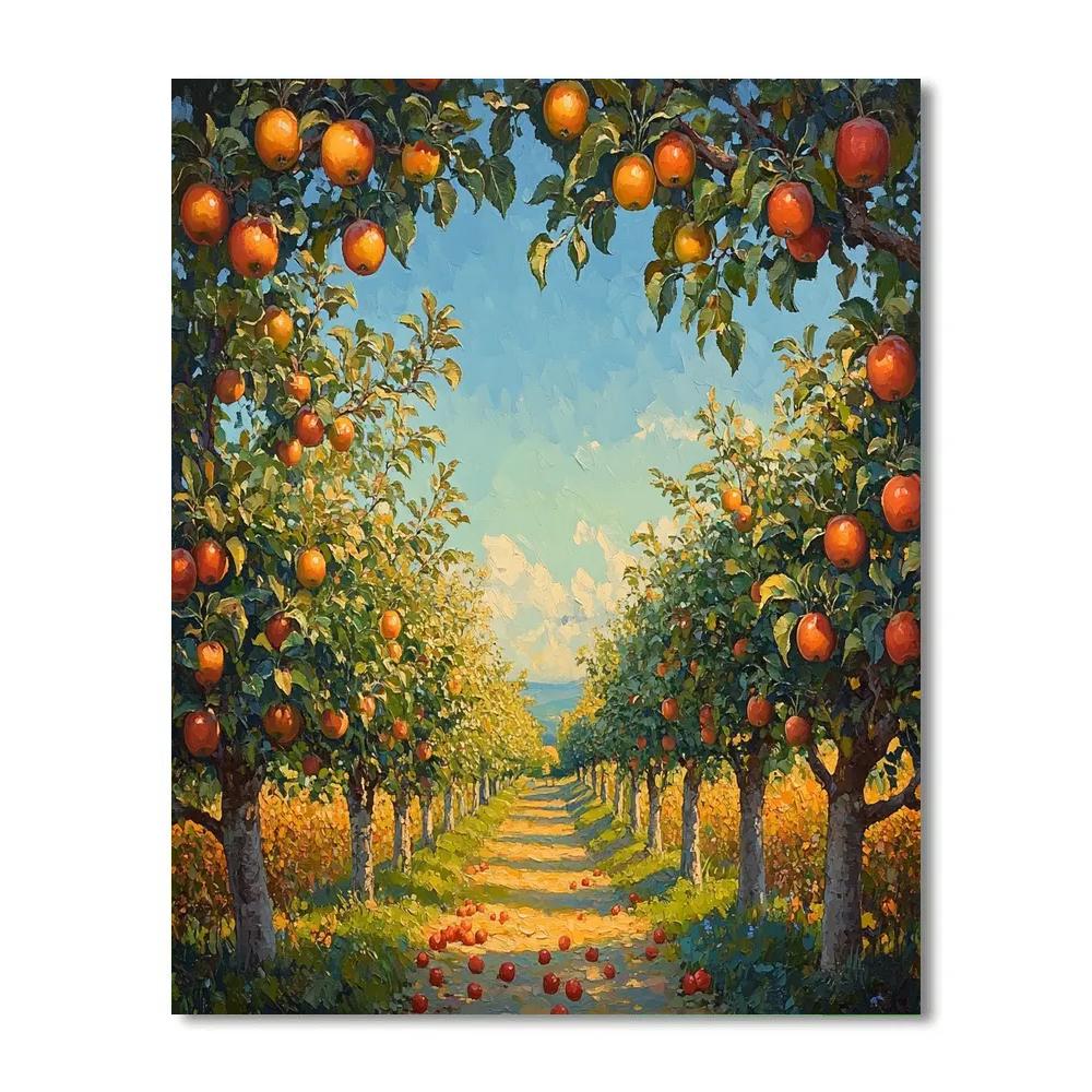 Magritte Inspired Floating Orchard Paint by numbers art