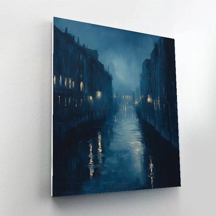 Whistler Inspired Nocturne Canal DIY paint by numbers