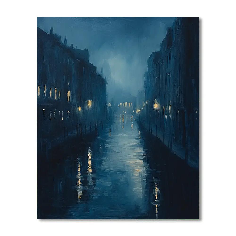 Whistler Inspired Nocturne Canal DIY paint by numbers