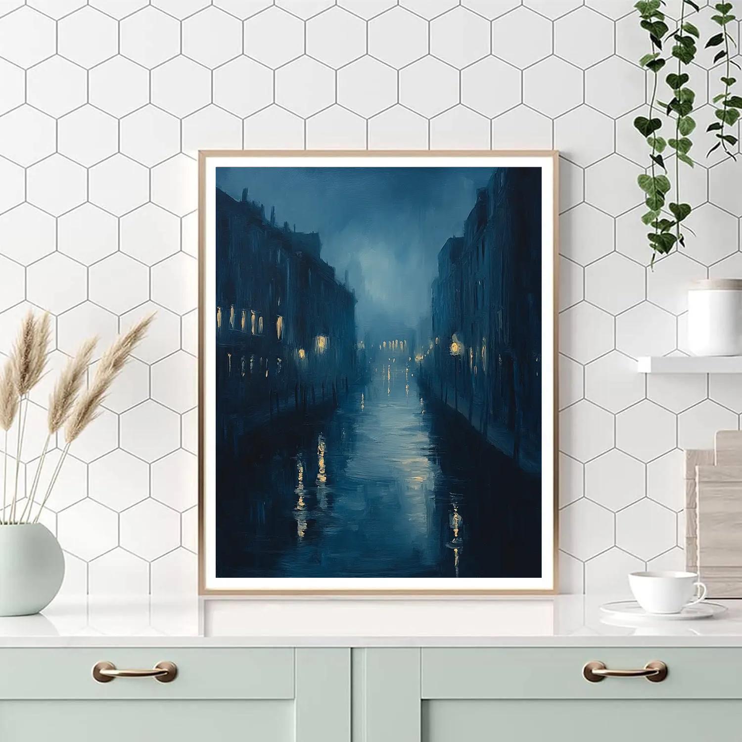 Whistler Inspired Nocturne Canal DIY paint by numbers