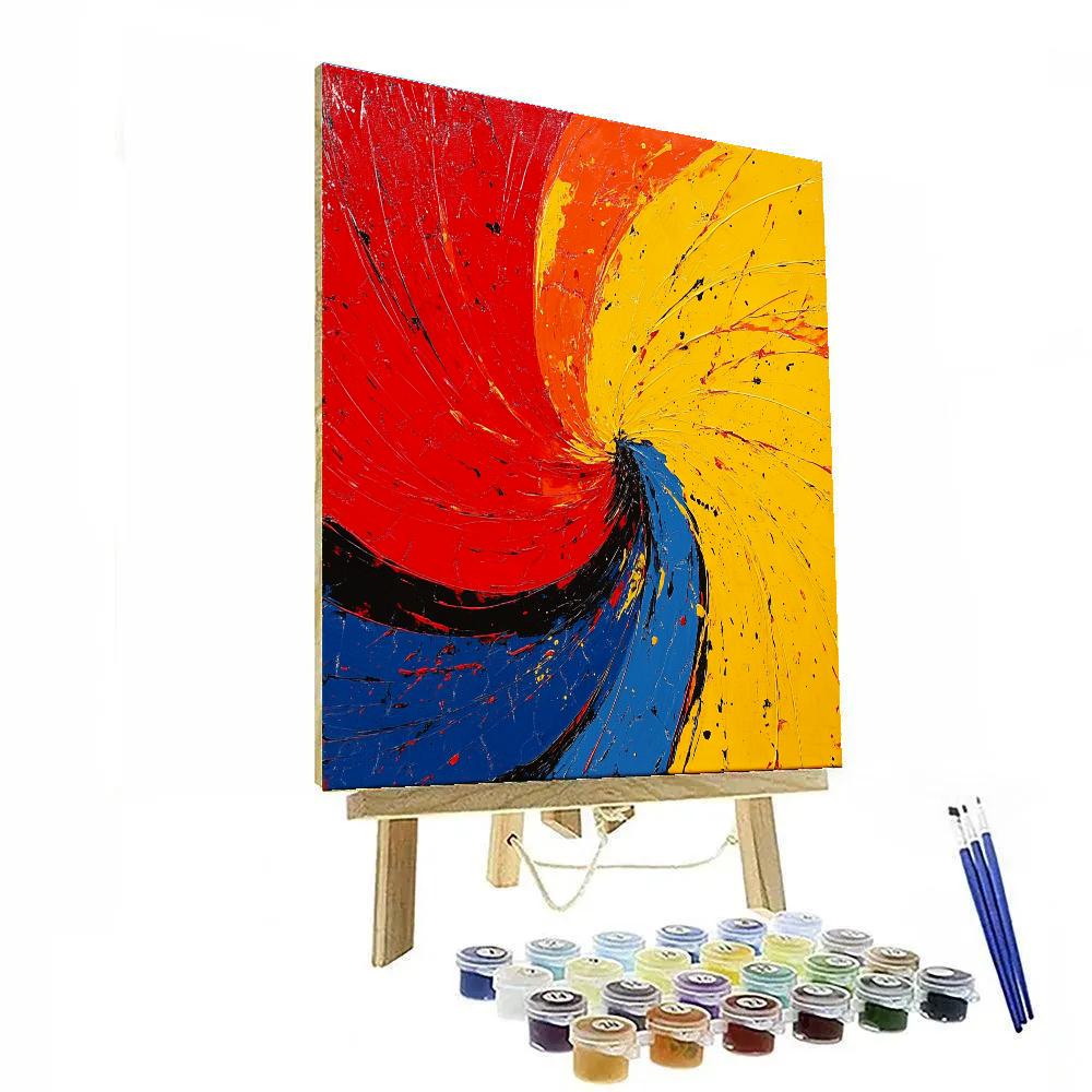 Jackson Pollock Inspired Solar Storm Rhythm Painting by numbers kit