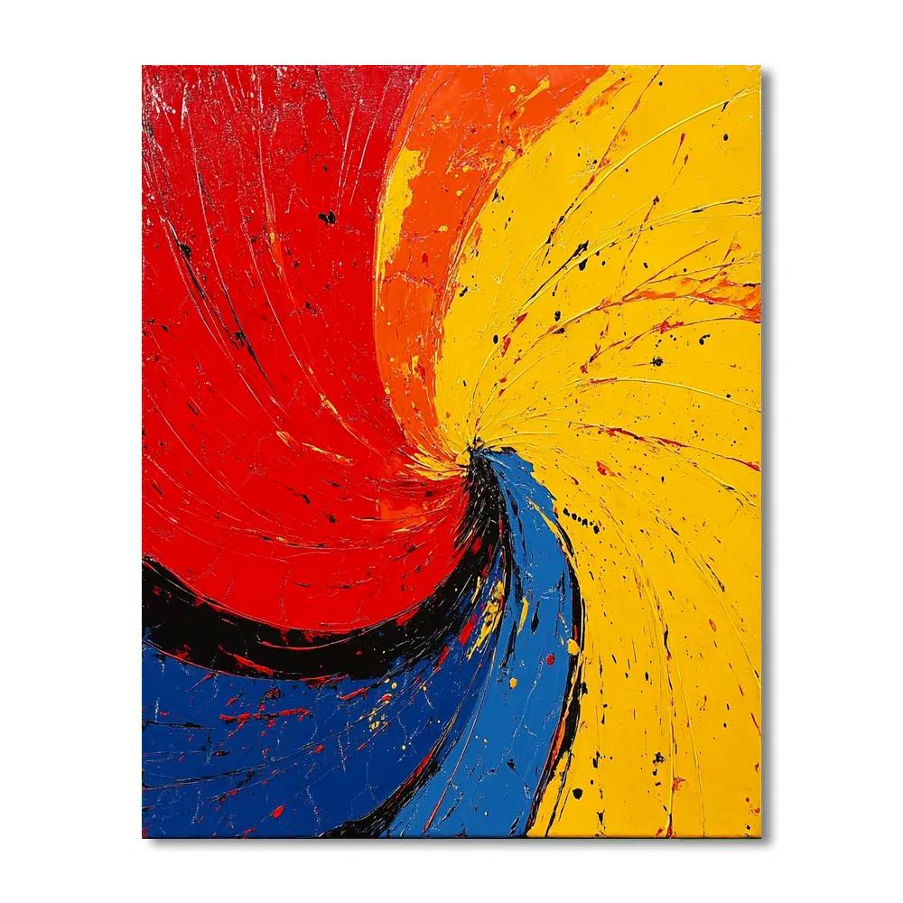 Jackson Pollock Inspired Solar Storm Rhythm Painting by numbers kit