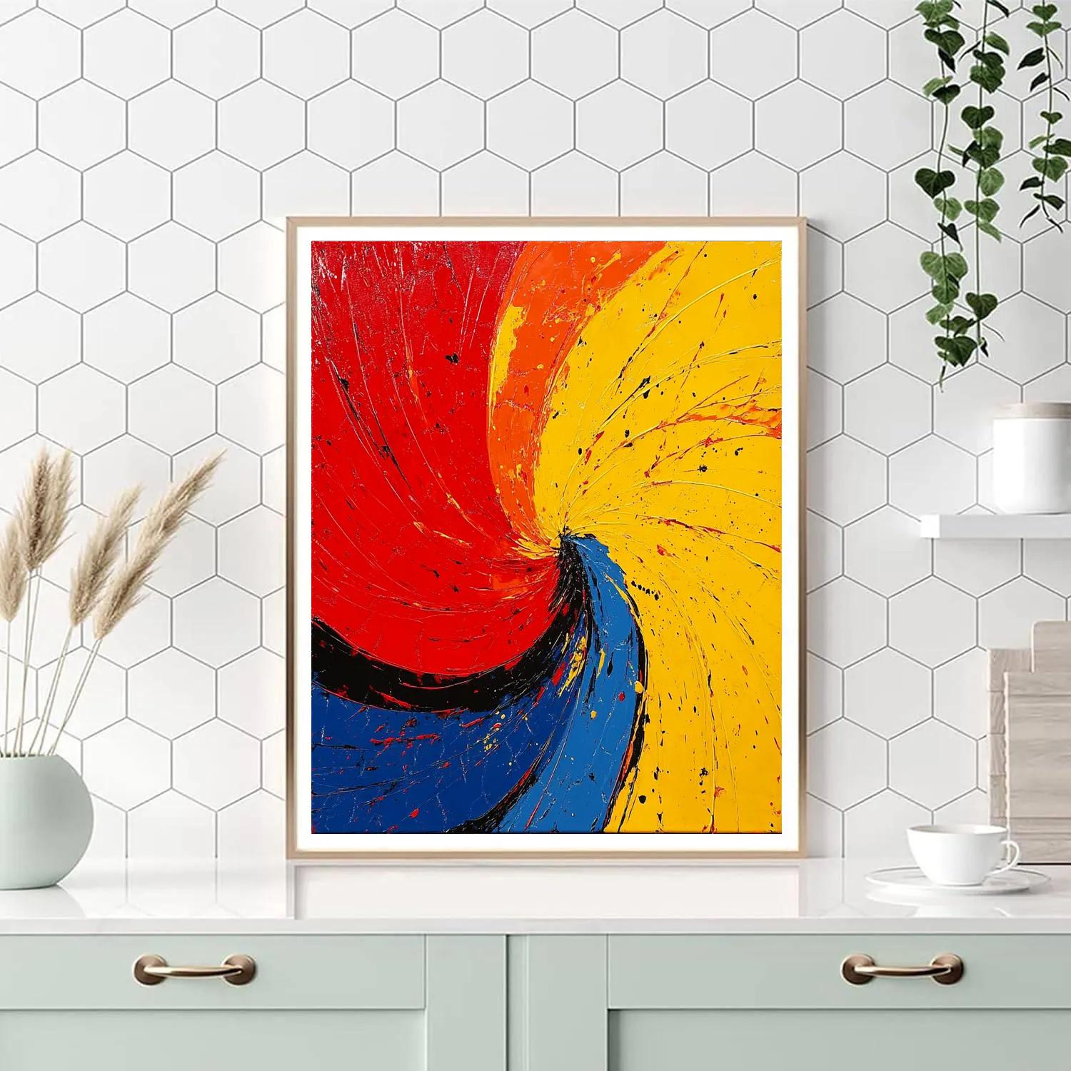 Jackson Pollock Inspired Solar Storm Rhythm Painting by numbers kit