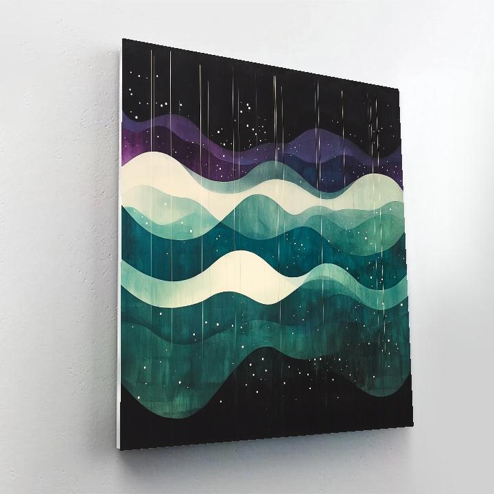 Jackson Pollock Inspired Midnight Aurora Web Numbered painting kits