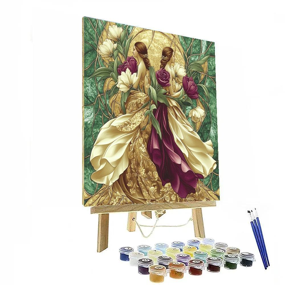 Gustav Klimt Inspired Floral Celebration Paint by numbers kits