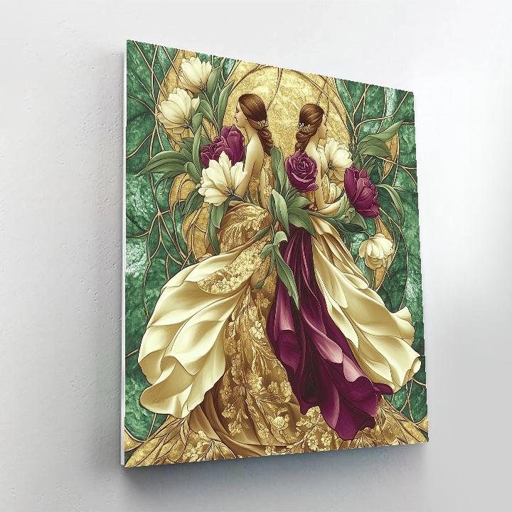 Gustav Klimt Inspired Floral Celebration Paint by numbers kits