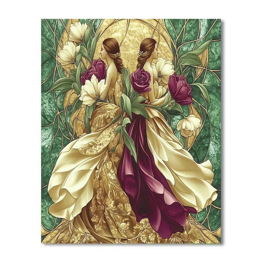 Gustav Klimt Inspired Floral Celebration Paint by numbers kits