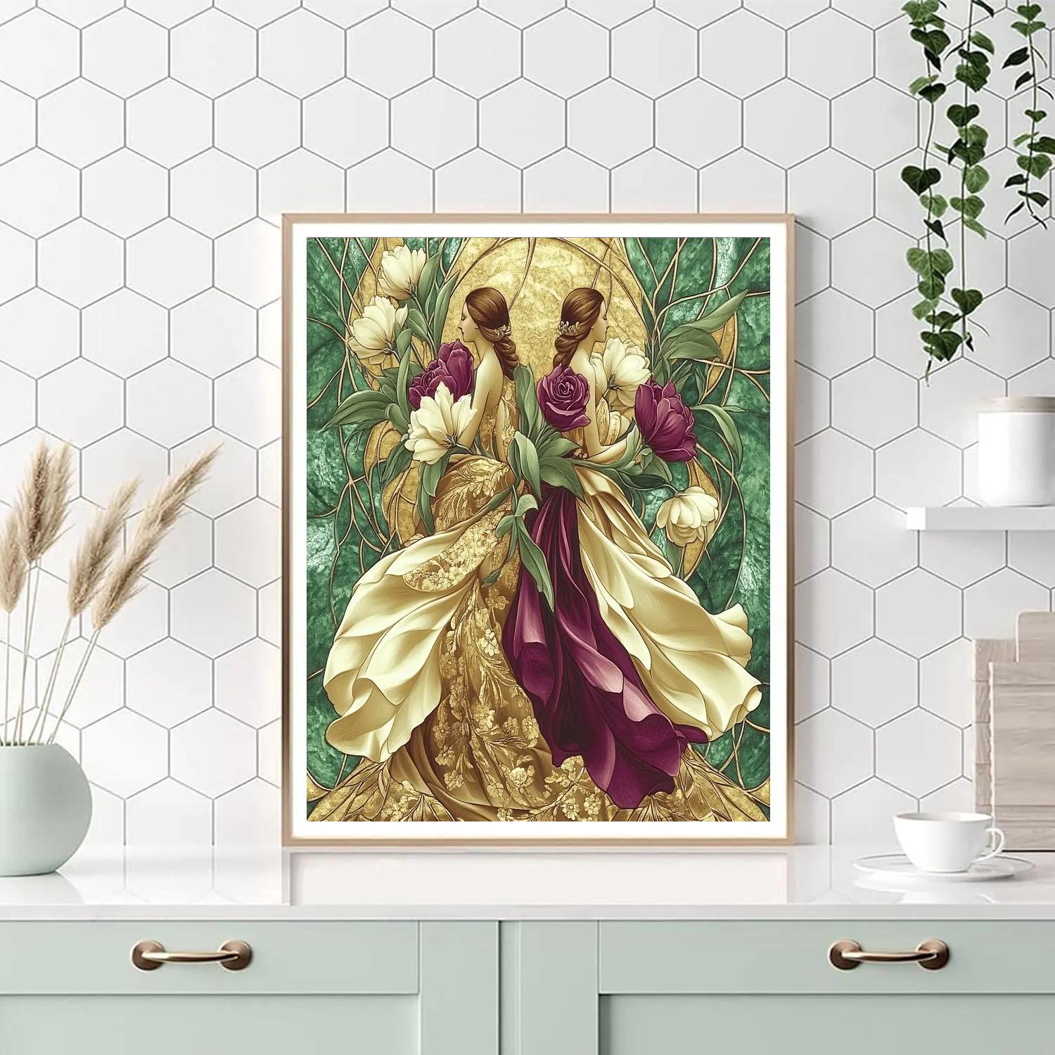 Gustav Klimt Inspired Floral Celebration Paint by numbers kits