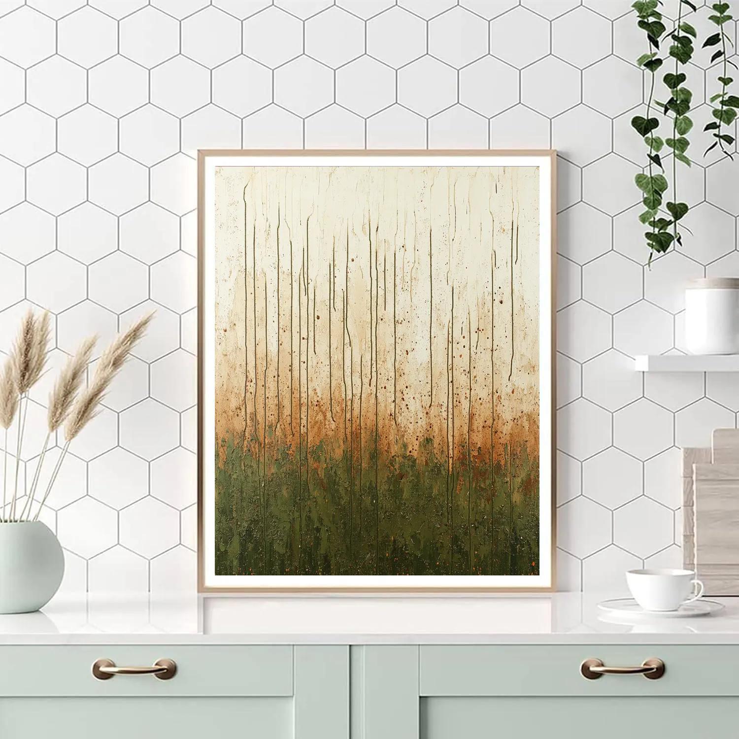 Jackson Pollock Inspired Cosmic Drift Of Seasons paint by color