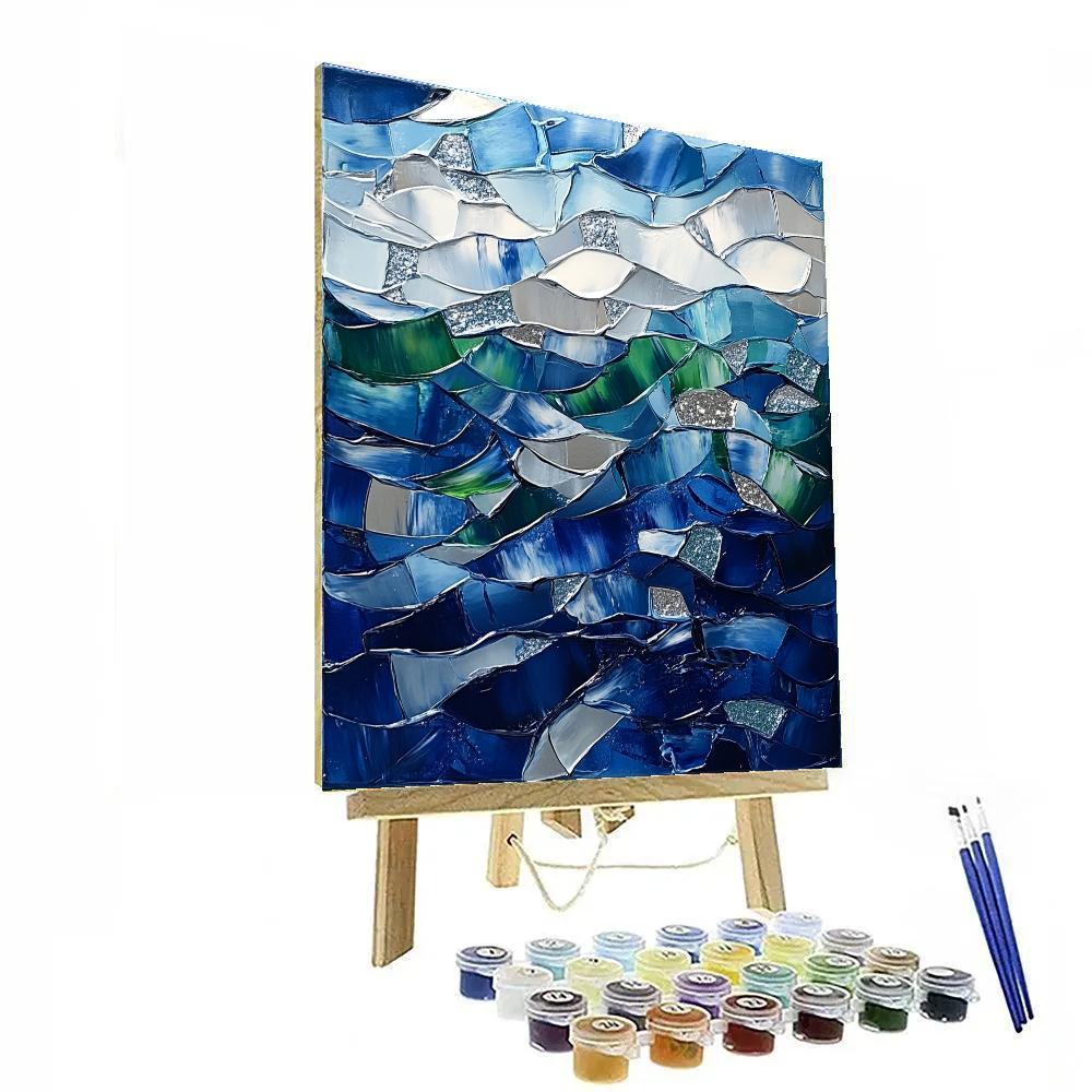 Jean-Paul Riopelle Inspired Shimmering Northern Sky Painting by numbers kit