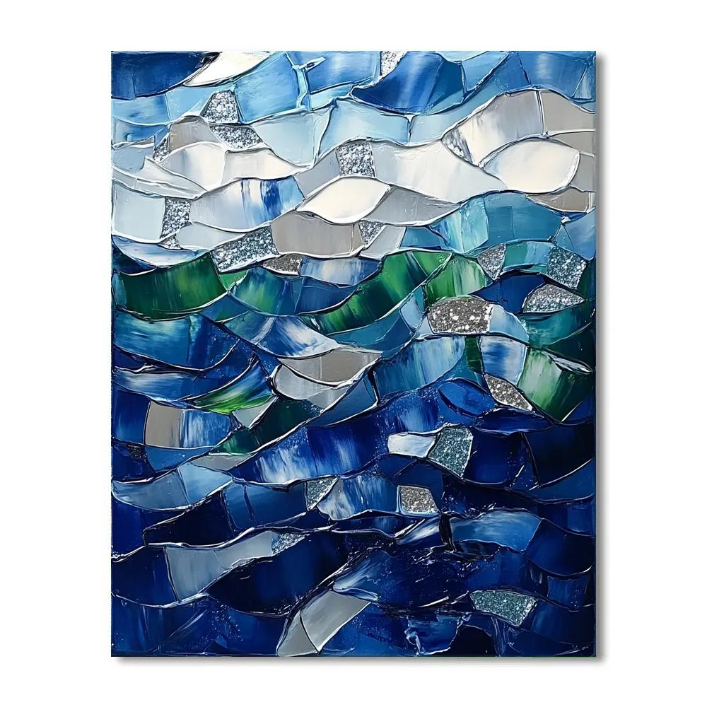 Jean-Paul Riopelle Inspired Shimmering Northern Sky Painting by numbers kit