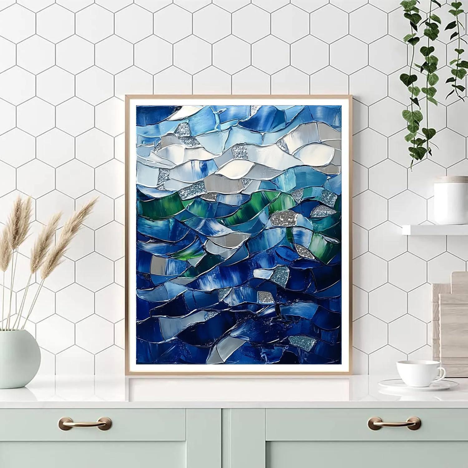 Jean-Paul Riopelle Inspired Shimmering Northern Sky Painting by numbers kit