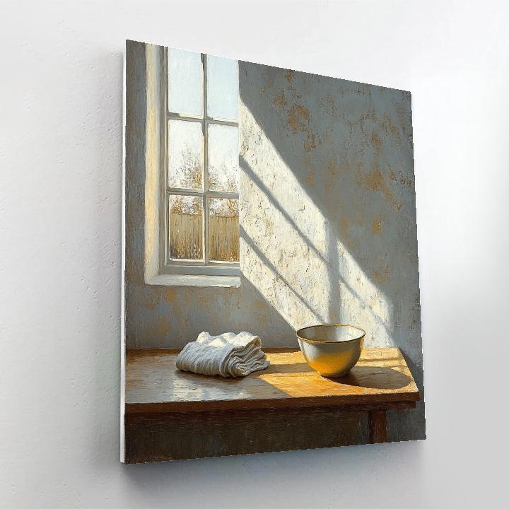 Johannes Vermeer Inspired Sunlight Through Delft Window Paint by numbers art