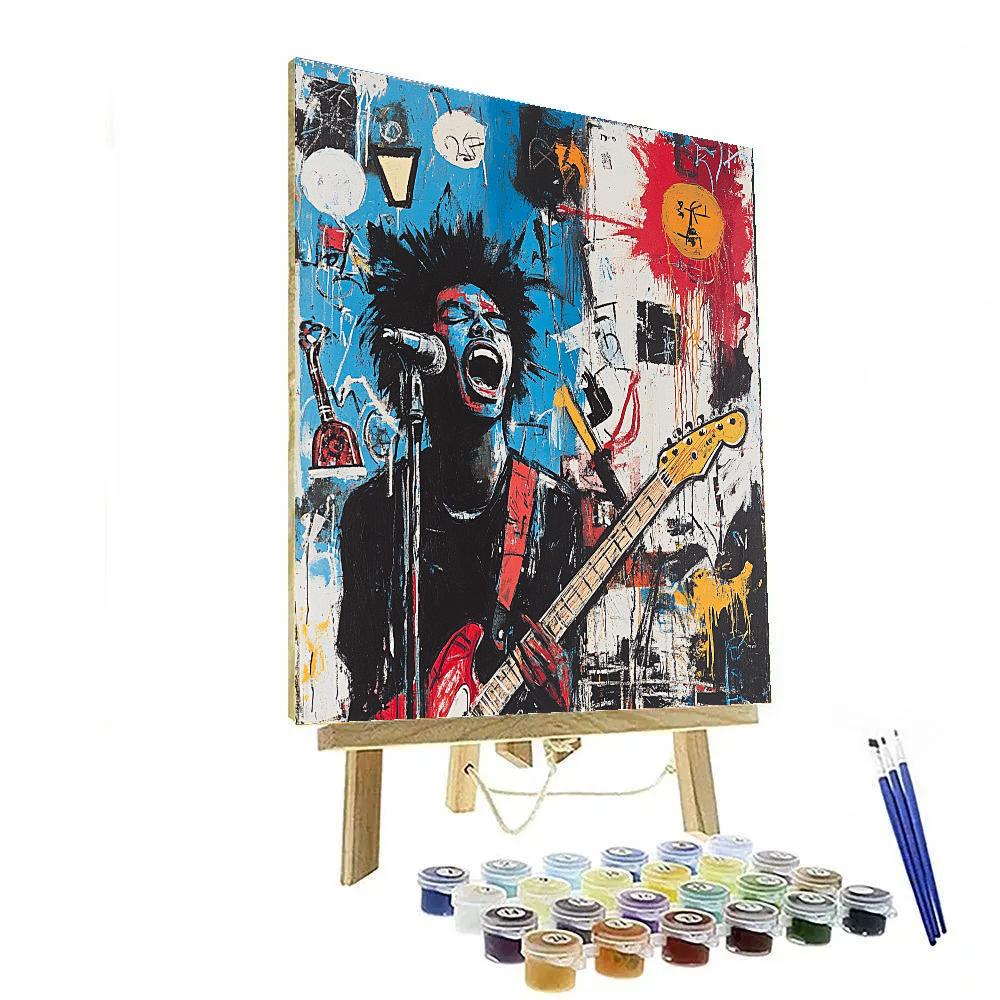 Jean-Michel Basquiat Inspired Urban Music Scene Paint by numbers kits