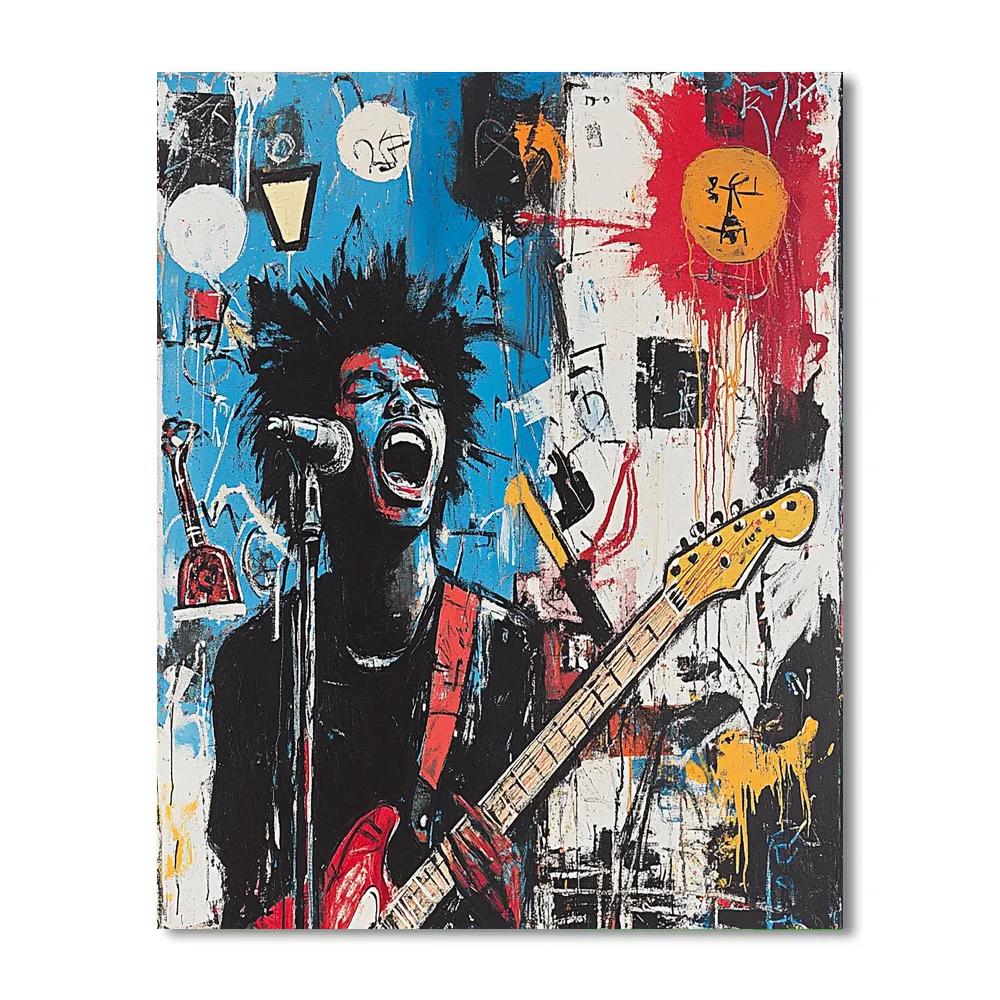Jean-Michel Basquiat Inspired Urban Music Scene Paint by numbers kits