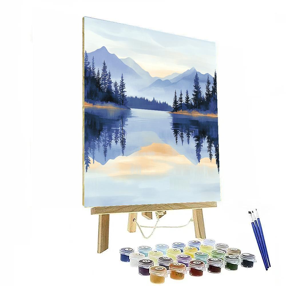 Lawren Harris Inspired Northern Lake In Stillness Numbered painting kits