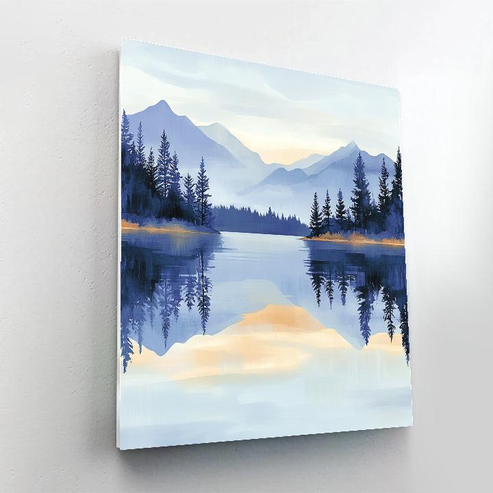 Lawren Harris Inspired Northern Lake In Stillness Numbered painting kits