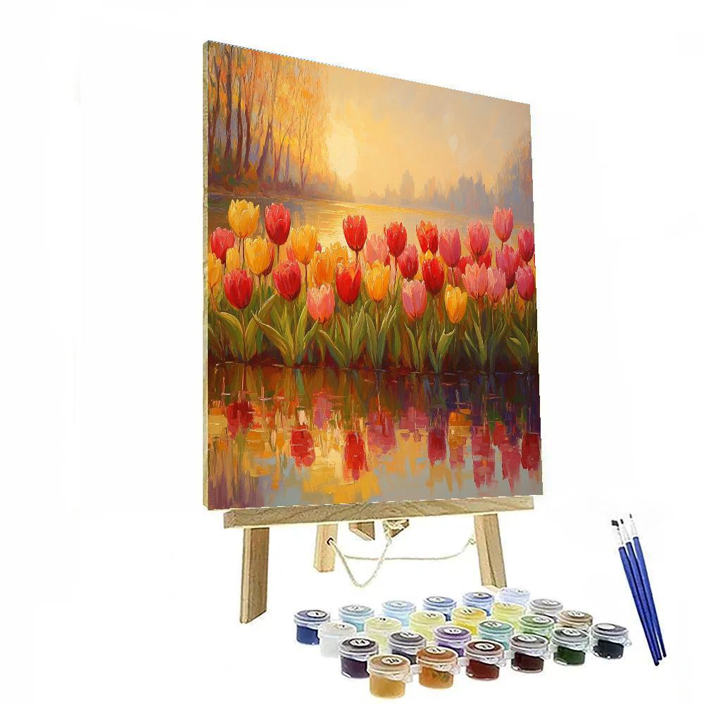 Monet Inspired Tulip Festival DIY paint by numbers