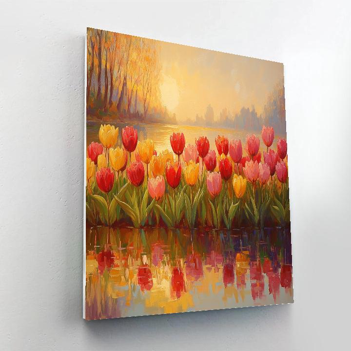 Monet Inspired Tulip Festival DIY paint by numbers