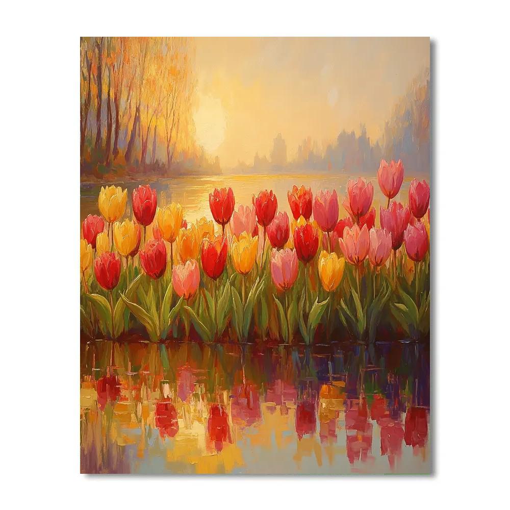 Monet Inspired Tulip Festival DIY paint by numbers