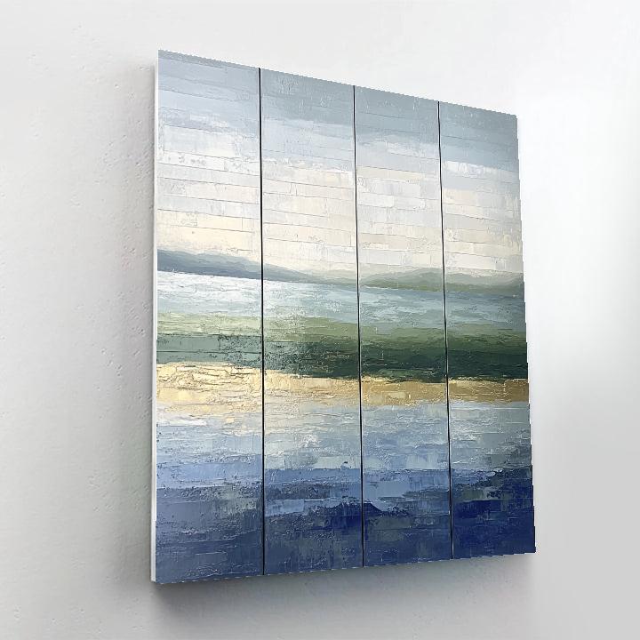 Jean-Paul Riopelle Inspired Reflective Lake As Abstract Tessellations DIY paint by numbers