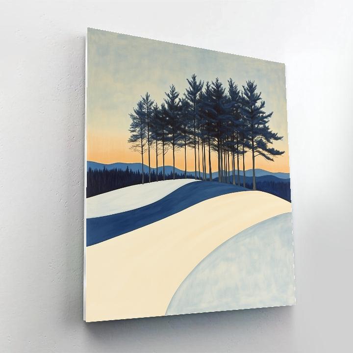 Lawren Harris Inspired Stark Pines Against Winter Horizon Painting by numbers kit