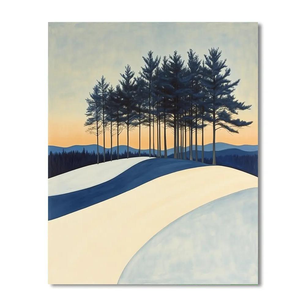 Lawren Harris Inspired Stark Pines Against Winter Horizon Painting by numbers kit
