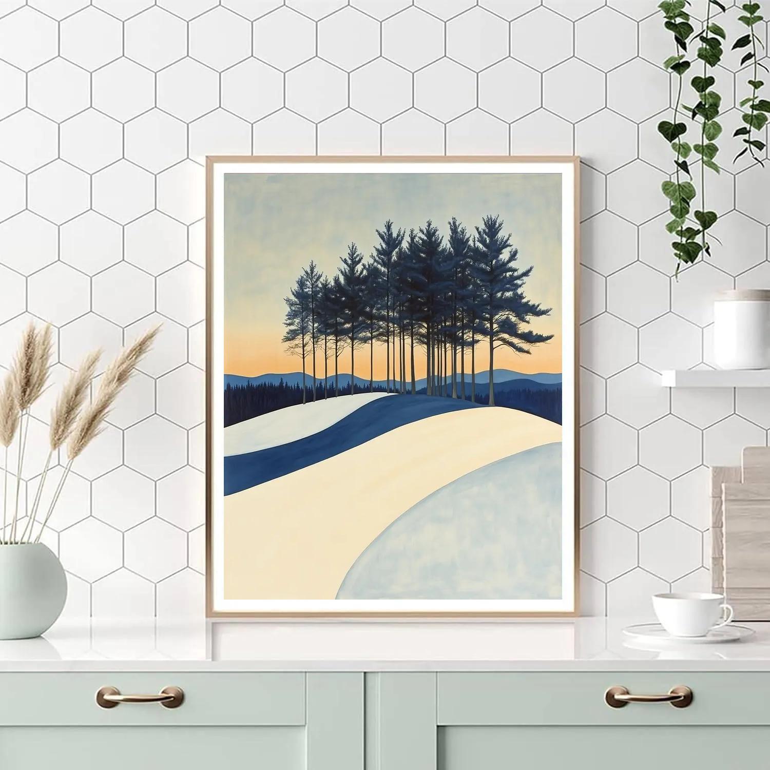 Lawren Harris Inspired Stark Pines Against Winter Horizon Painting by numbers kit