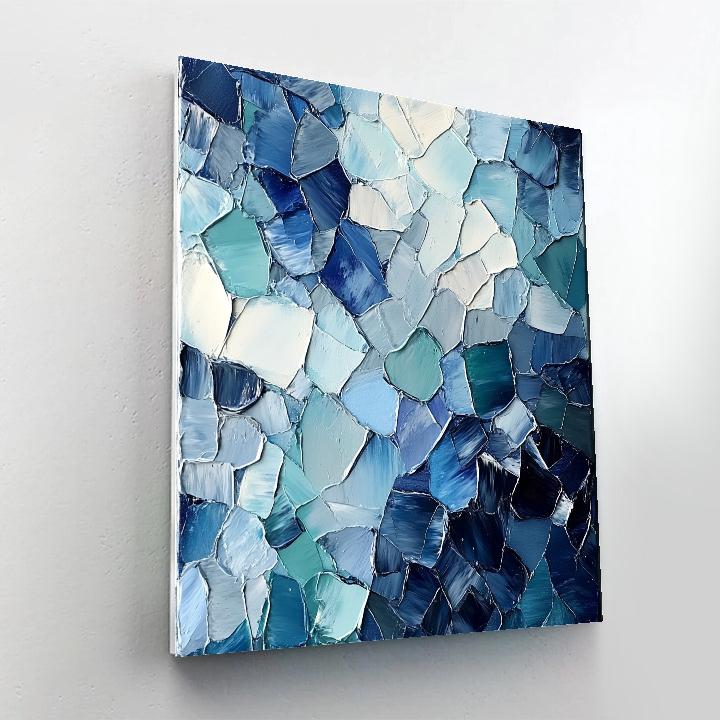 Jean-Paul Riopelle Inspired Twilight Glacier Mosaic Paint by numbers art