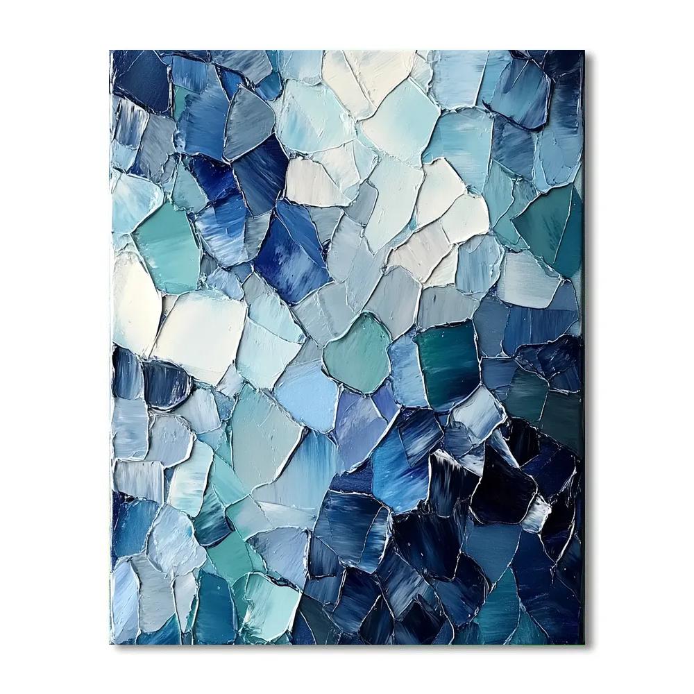 Jean-Paul Riopelle Inspired Twilight Glacier Mosaic Paint by numbers art