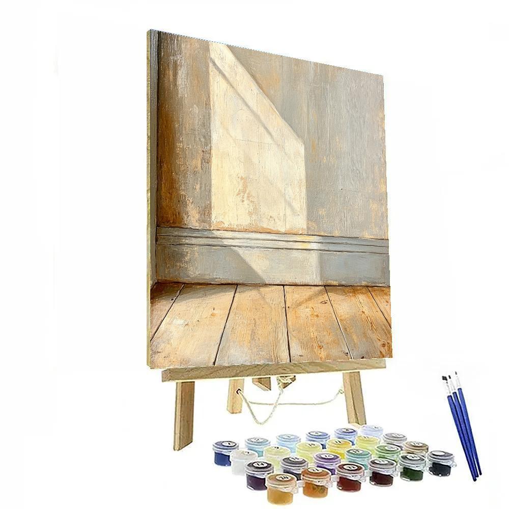 Johannes Vermeer Inspired Reflections On Polished Wooden Floor Paint by numbers kits