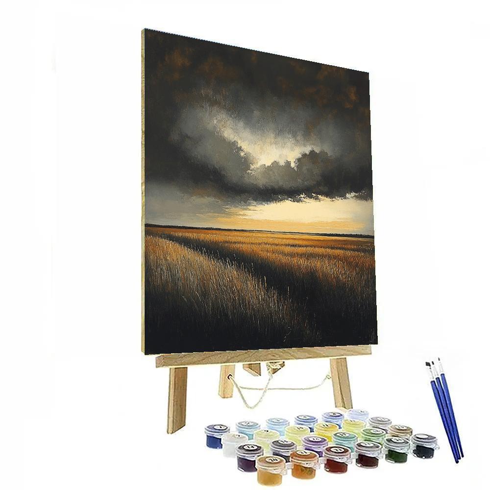 Rembrandt Inspired Twilight Field With Luminous Horizon Paint by numbers kits