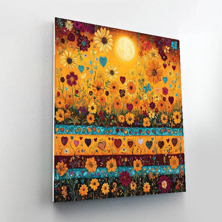 Frida Kahlo Inspired Moonlit Marigold Tapestry DIY paint by numbers