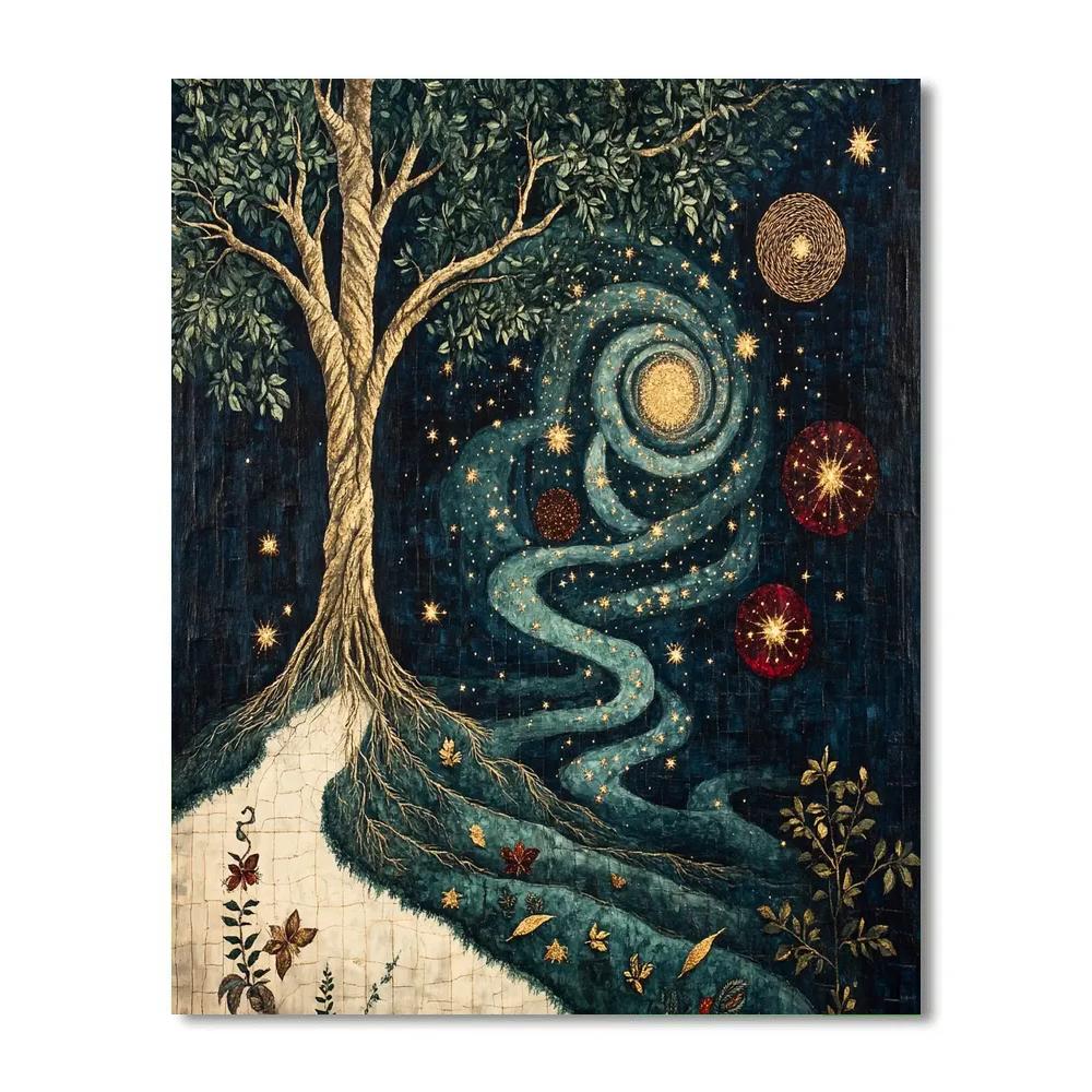 Frida Kahlo Inspired Rooted Cosmos Paint by numbers kits