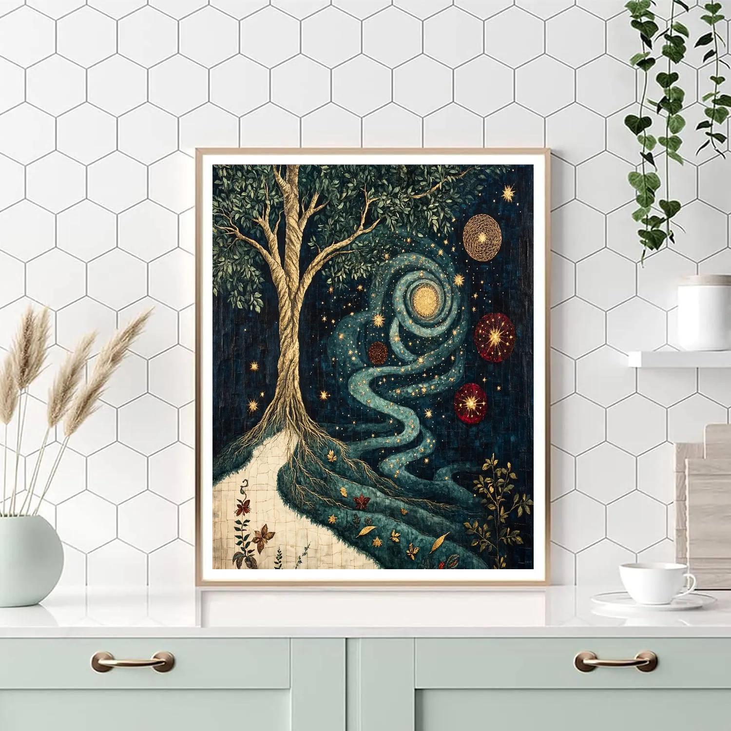 Frida Kahlo Inspired Rooted Cosmos Paint by numbers kits
