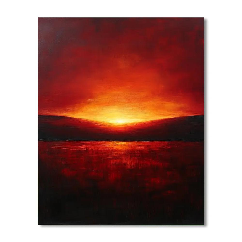 Mark Rothko Inspired Ember Horizon DIY paint by numbers