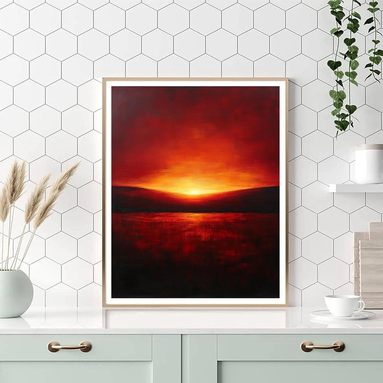 Mark Rothko Inspired Ember Horizon DIY paint by numbers