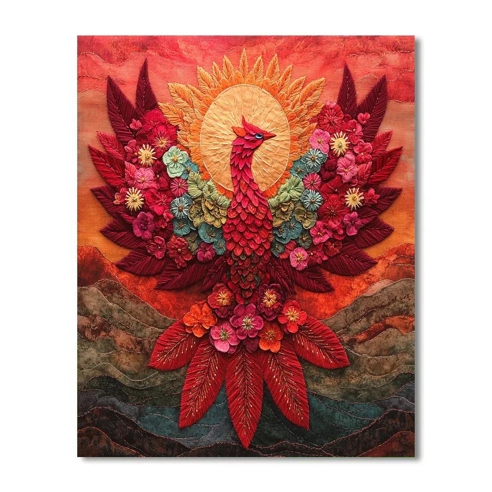 Frida Kahlo Inspired Phoenix Of Petals paint by numbers