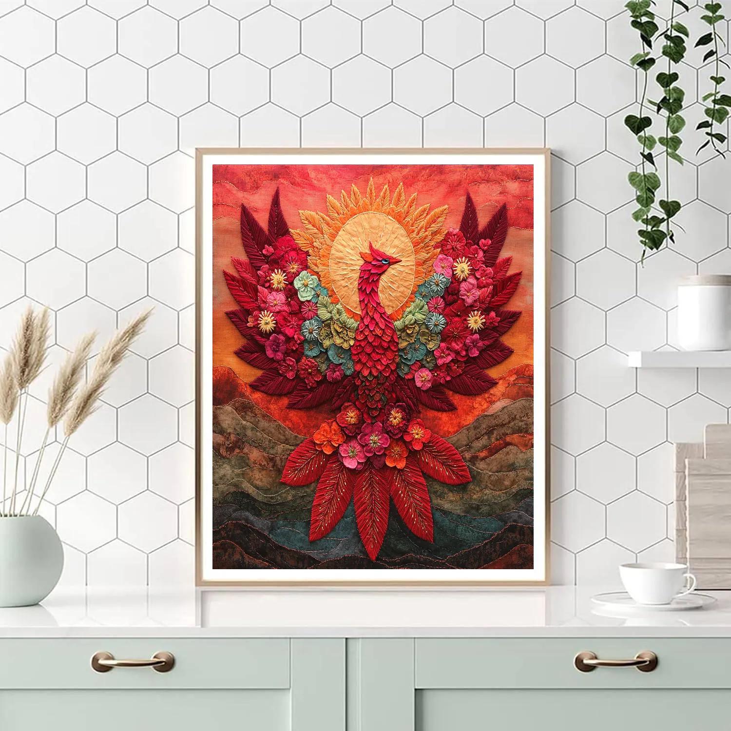 Frida Kahlo Inspired Phoenix Of Petals paint by numbers